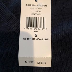 Ralph Lauren V Neck Navy sweater